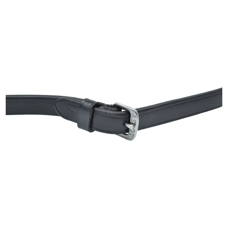 Dever Ascot Rubber Grip Reins with Buckle Ends - Black-1
