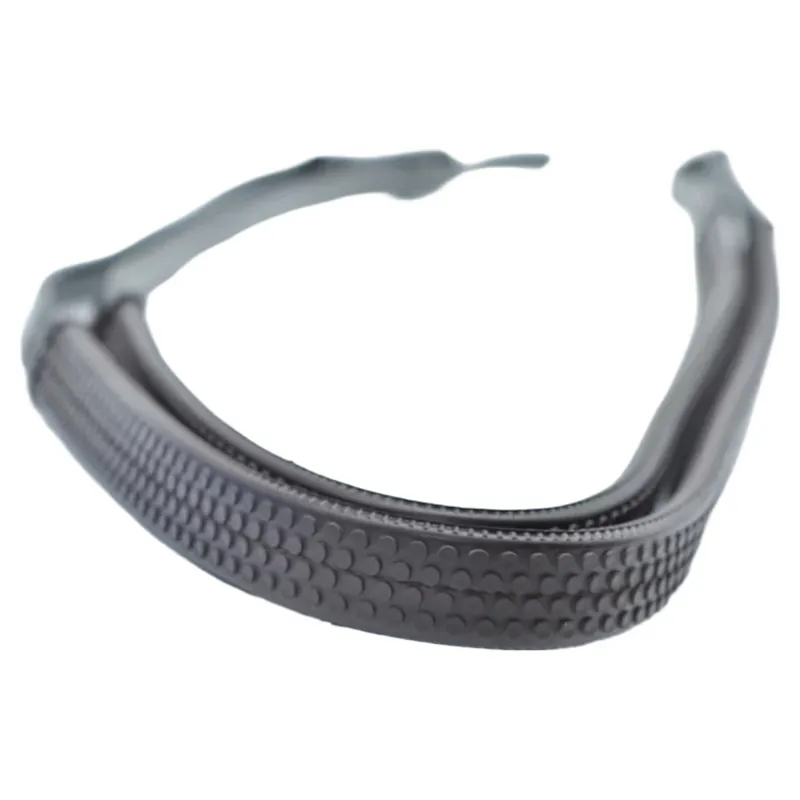 Dever Ascot Rubber Grip Reins with Buckle Ends - Brown-1
