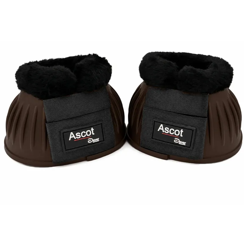 Dever Rubber Bell Boots with Faux Fur - Brown / Black