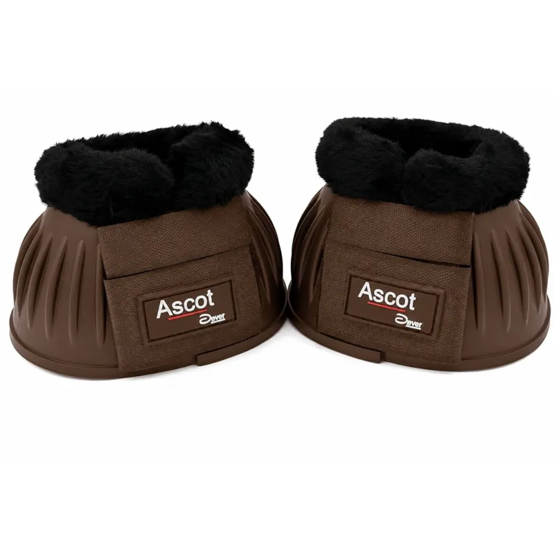 Dever Ascot Rubber Bell Boots with Faux Fur - Brown/Black