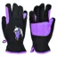 Dever Fun Fleece Junior Riding Gloves - Black/Purple