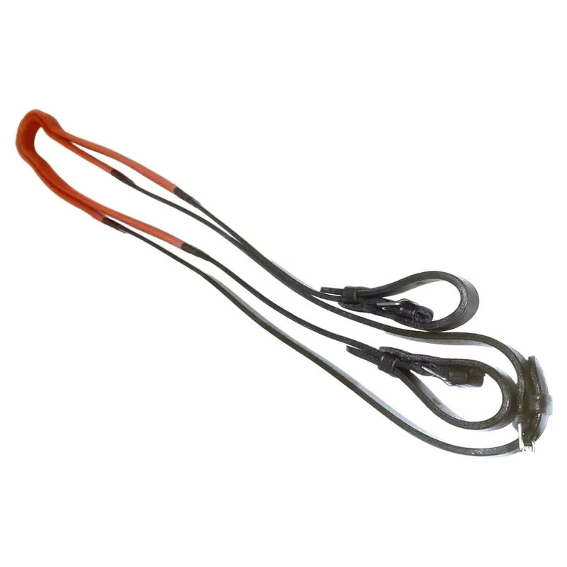 Dever Classic Arab Rubber Grip Race Reins - Brown-1