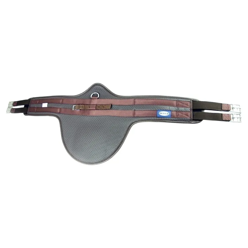Dever Classic Comfort Stud Girth with Elastic Both Ends - Brown