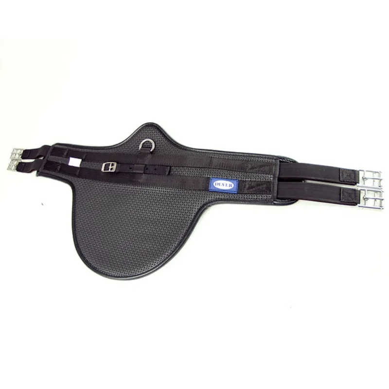 Dever Classic Comfort Stud Girth with Elastic Both Ends - Black