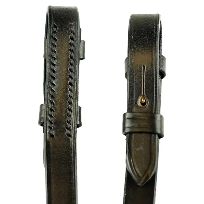 Dever Classic Plain Leather Pony Reins - Brown-4