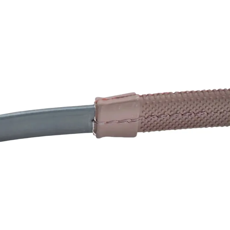 Dever Classic Race Sew On Rubber Reins - Brown / Brown-1