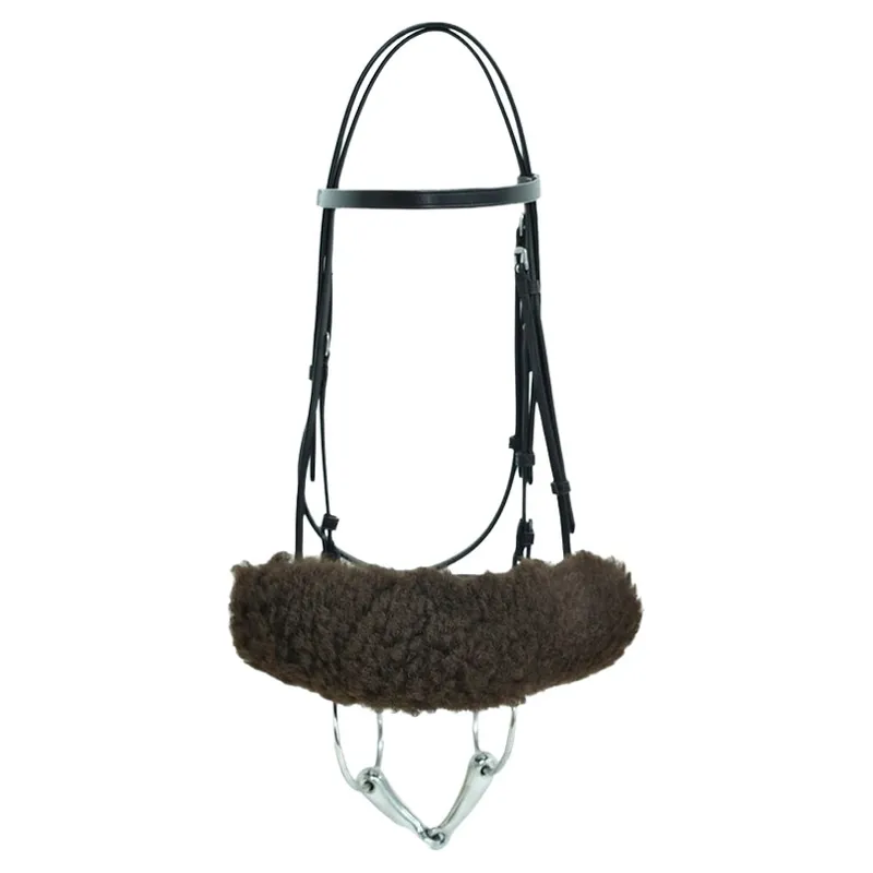 Dever Classic Wool Noseband Cover - Brown