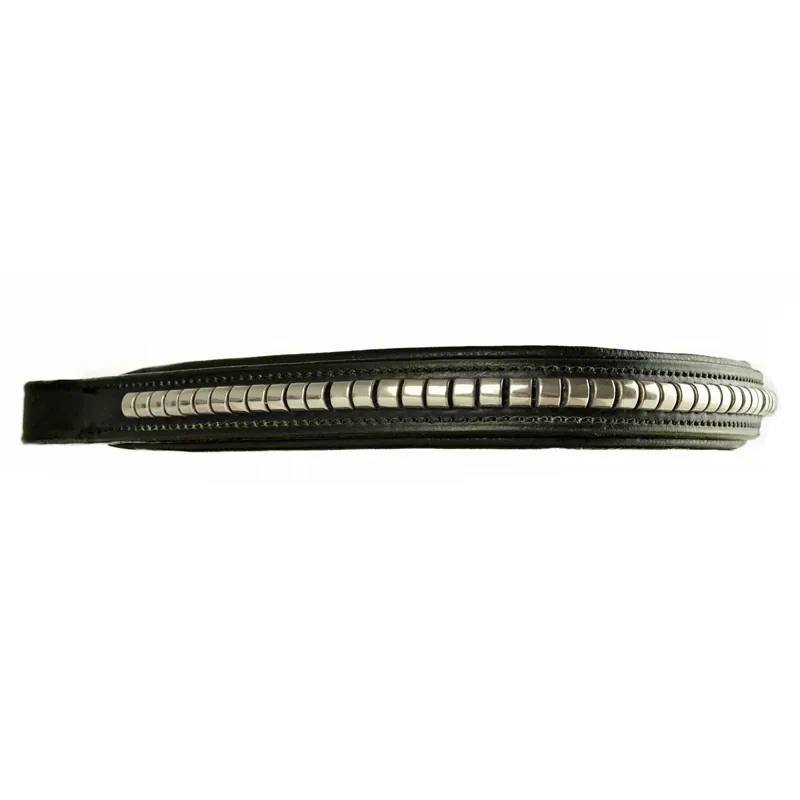 Dever Ascot Clincher Browband - Black/Silver