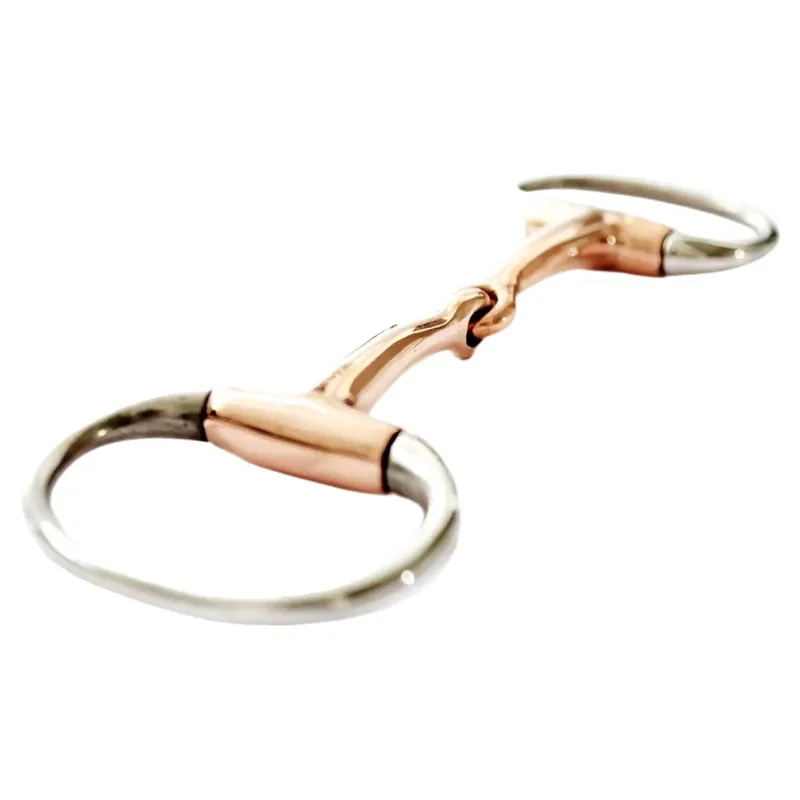 Dever Copper Single Jointed Eggbutt Snaffle Bit-1