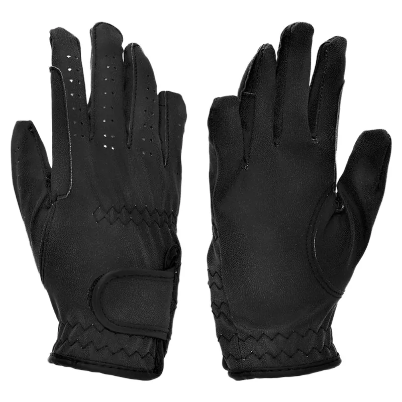 Dever Eventer Grip Junior Riding Gloves - Black