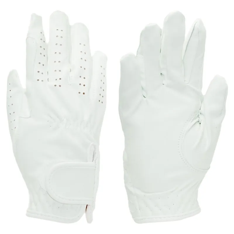 Dever Eventer Grip Junior Riding Gloves - White