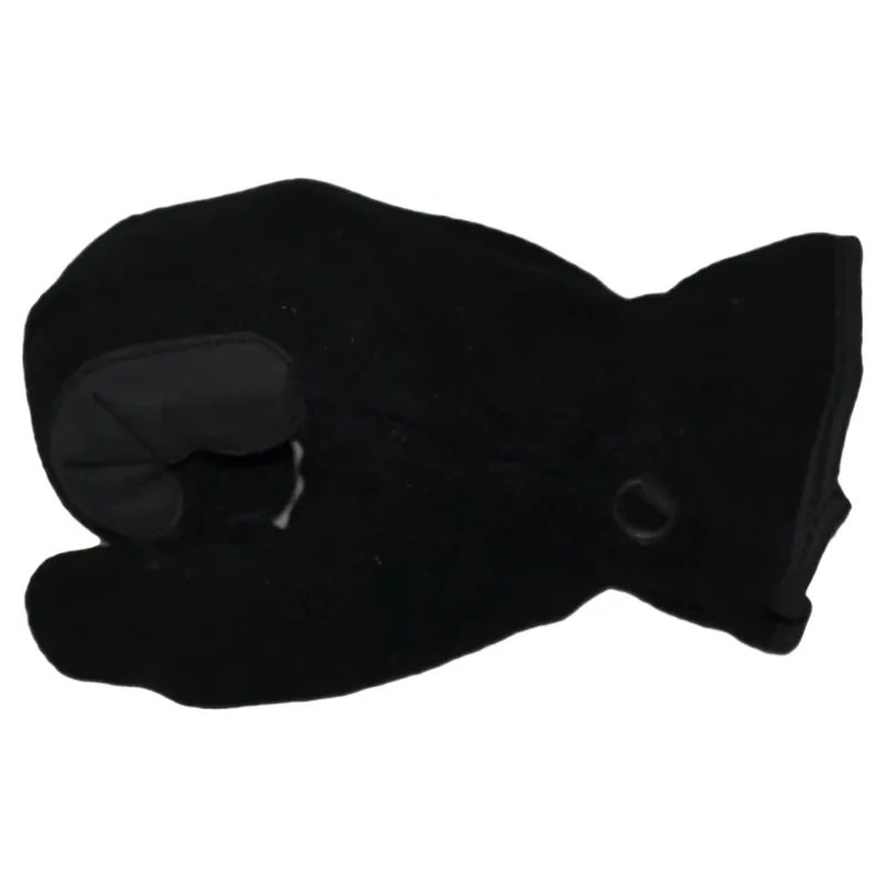 Dever Fleece Grip Junior Riding Gloves - Black-3