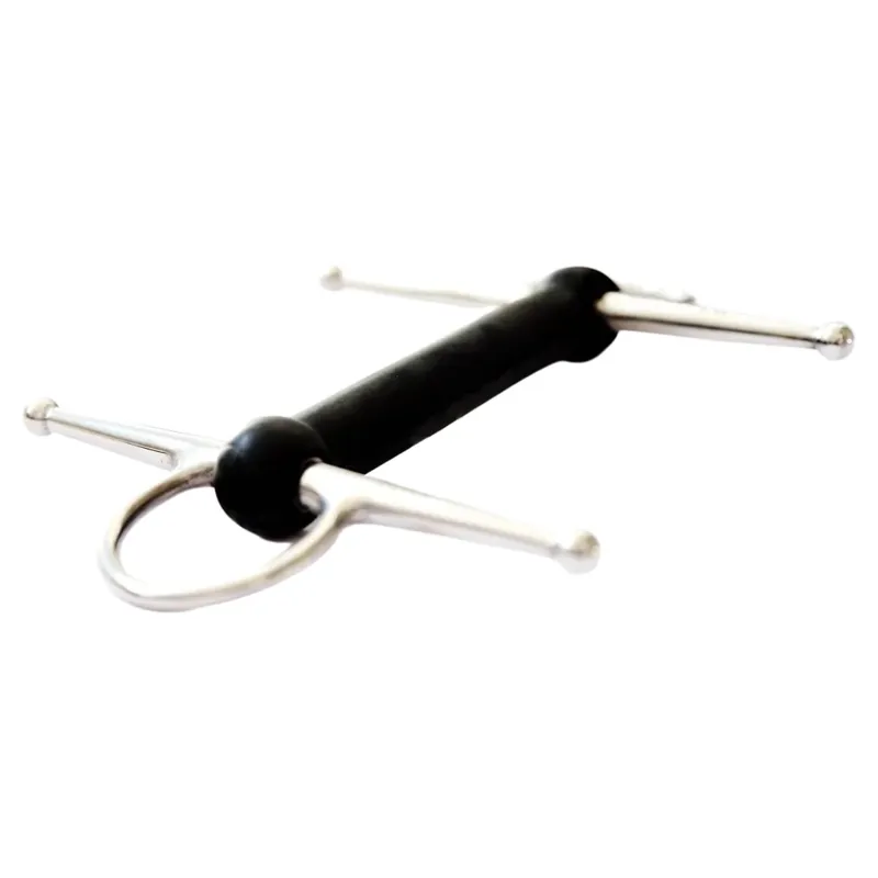 Dever Soft Rubber Mullen Mouth Full Cheek Snaffle Bit-1