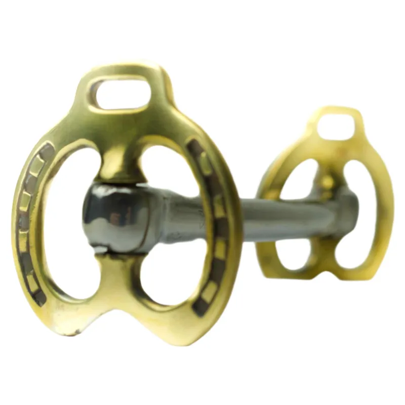 Dever Horseshoe Bit with Brass Cheeks-1