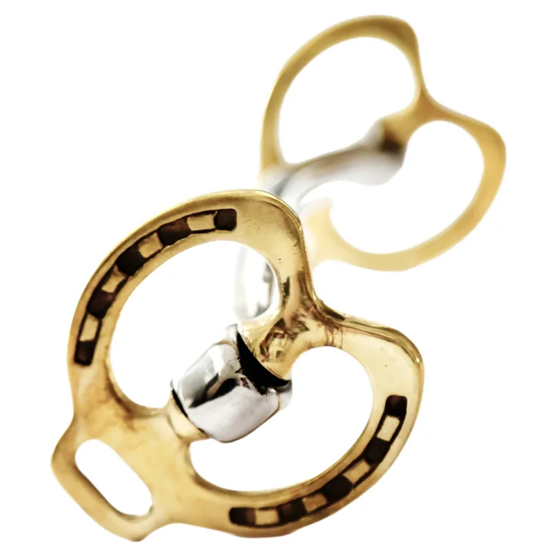 Dever Horseshoe Bit with Brass Cheeks-3