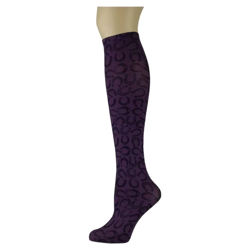 Dever Knee High Riding Socks - Good Luck Plum