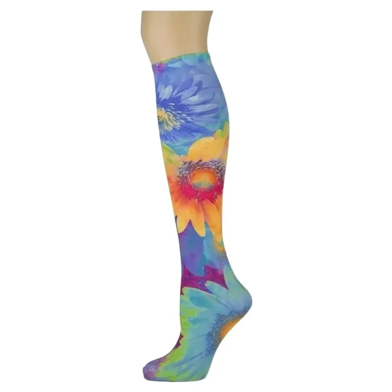 Dever Knee High Riding Socks - Water Flowers