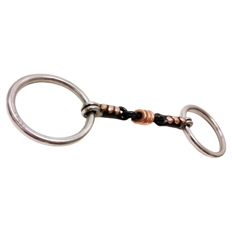 Dever Sweet Iron Roller Link Loose Ring Snaffle Bit-1