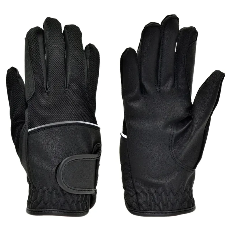 Dever Flex Lightweight Mesh Adult Riding Gloves - Black