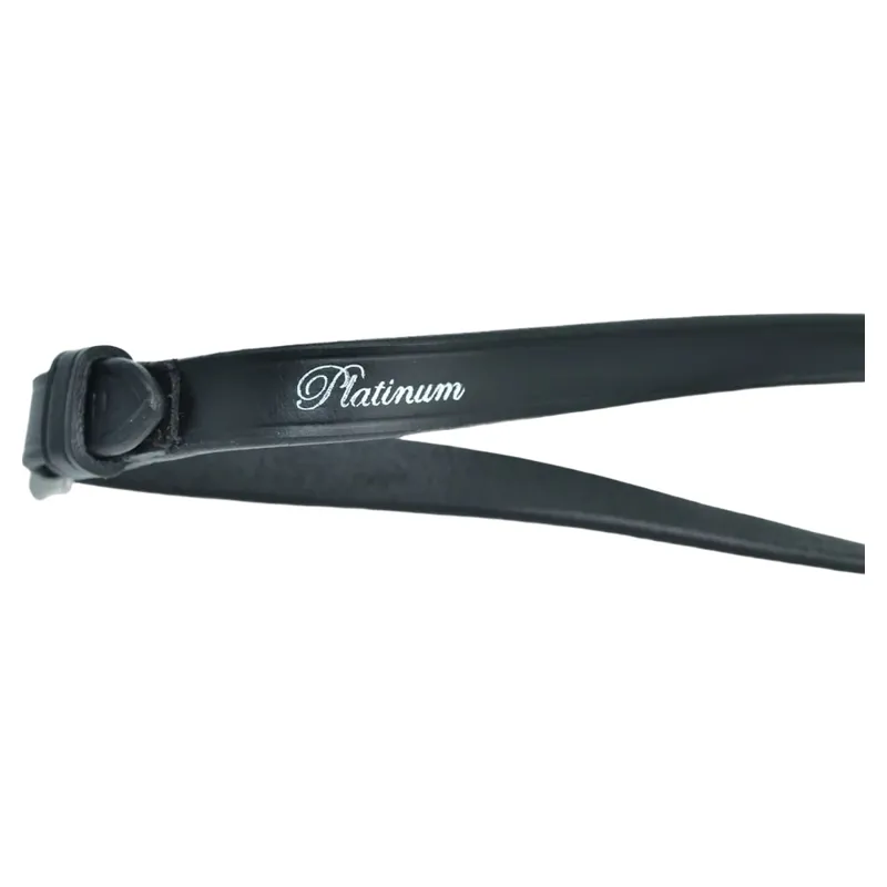 Dever Platinum Raised Bio Grip Reins - Black-2