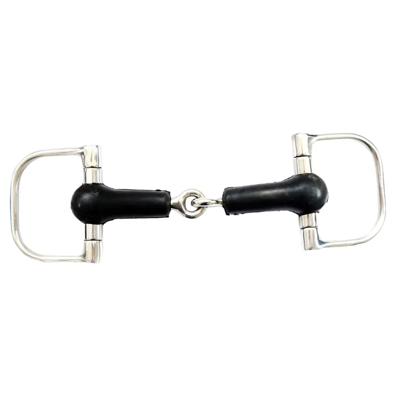 Dever Single Jointed Rubber D-Ring Bit