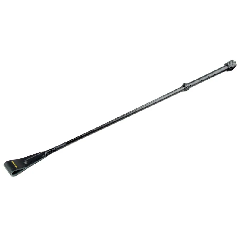 Dever Rider Plain Leather Whip - Black