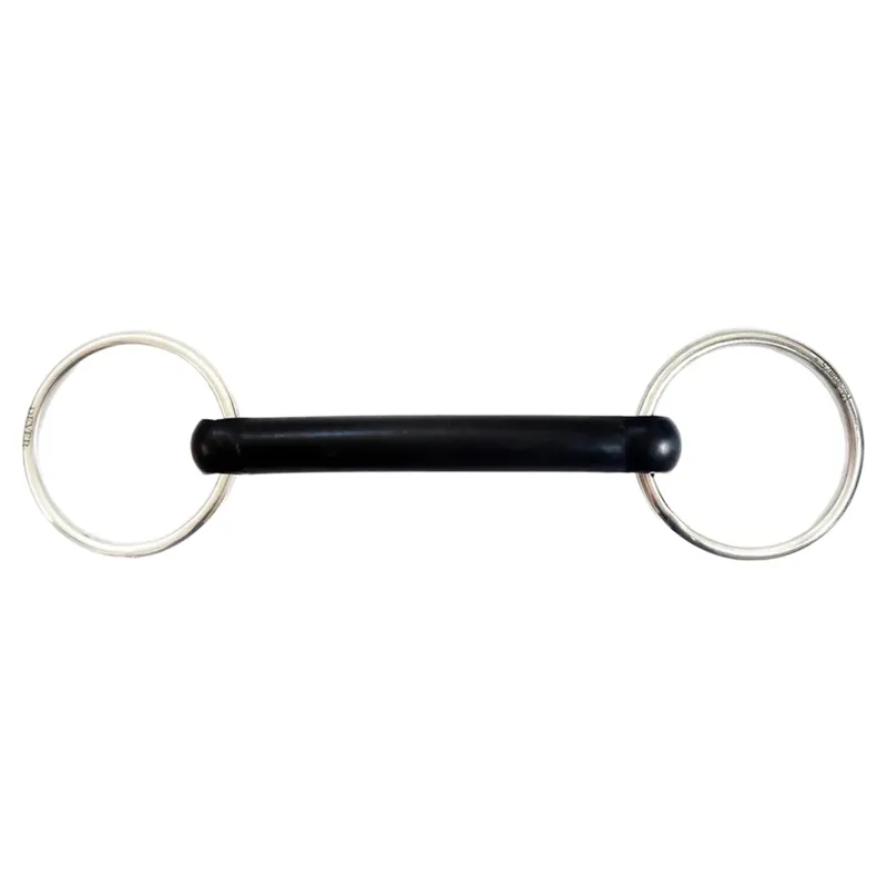 Dever Rubber Mullen Mouth Loose Ring Snaffle Bit