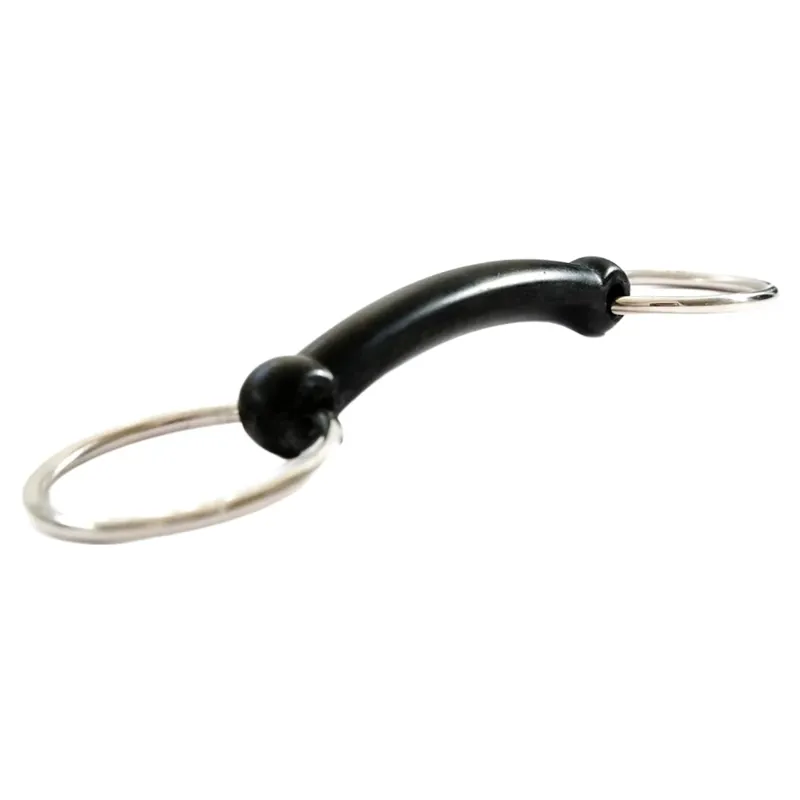 Dever Rubber Mullen Mouth Loose Ring Snaffle Bit-1
