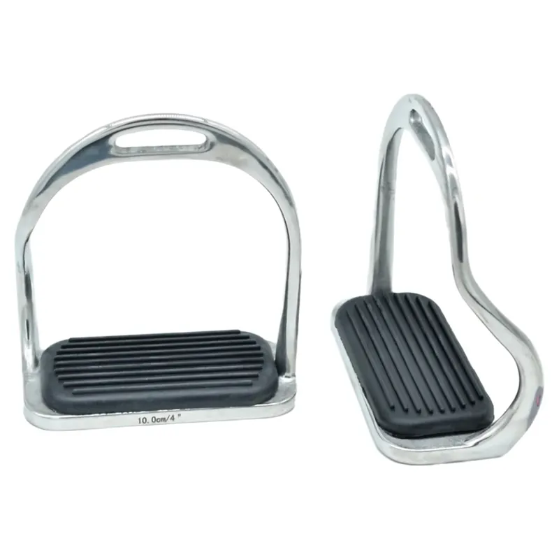 Dever Steel Curved Side Safety Stirrups - Silver