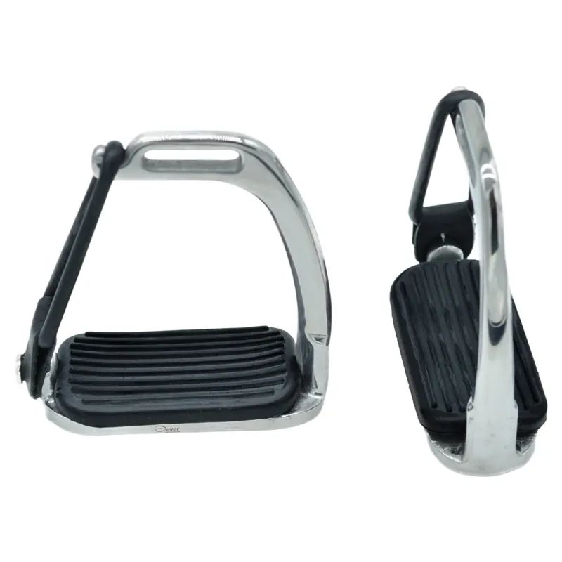 Dever Steel Peacock Safety Stirrups - Silver