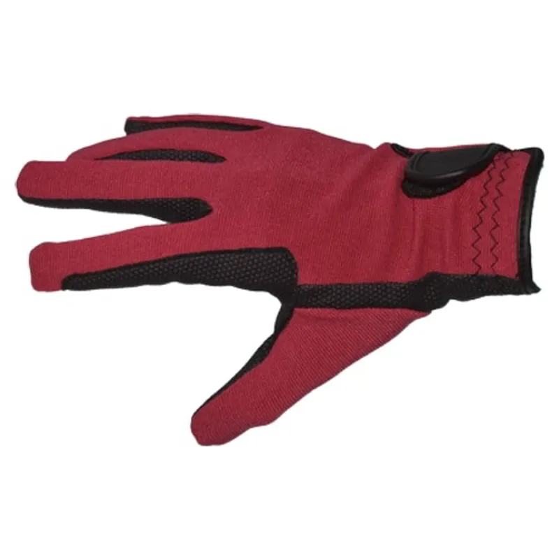 Dever Super Grip Adult Riding Gloves - Burgundy