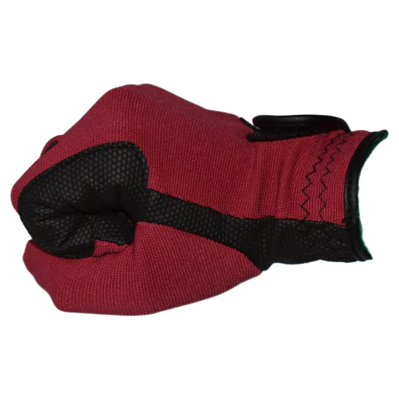Dever Super Grip Adult Riding Gloves - Burgundy-1