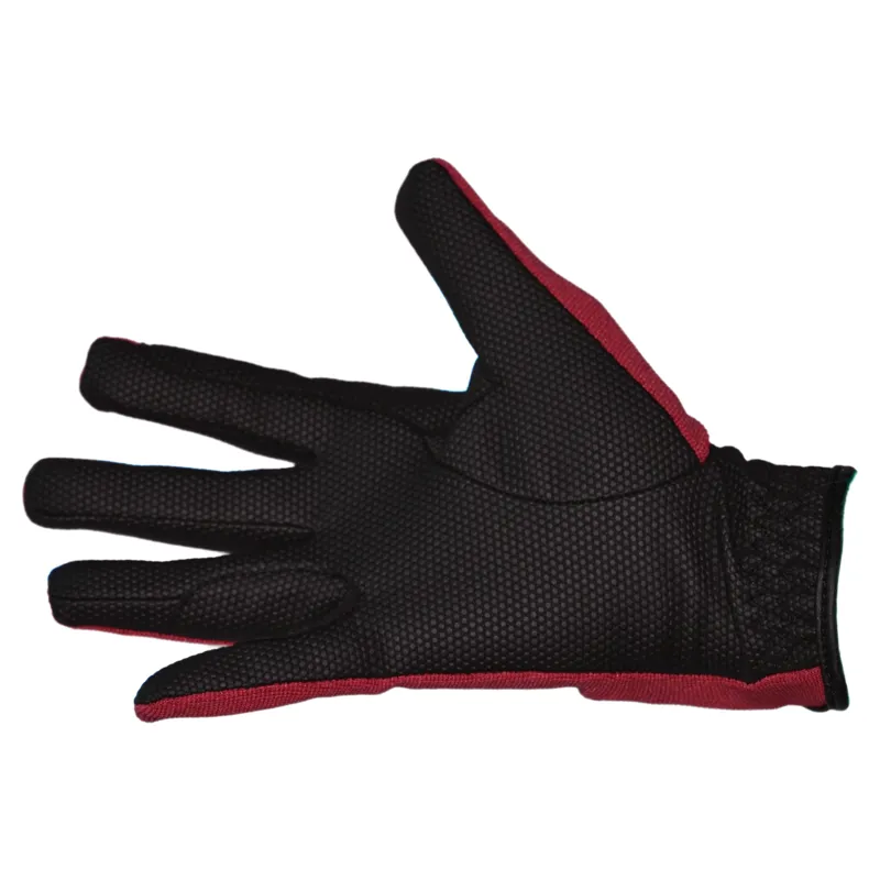 Dever Super Grip Adult Riding Gloves - Burgundy-2