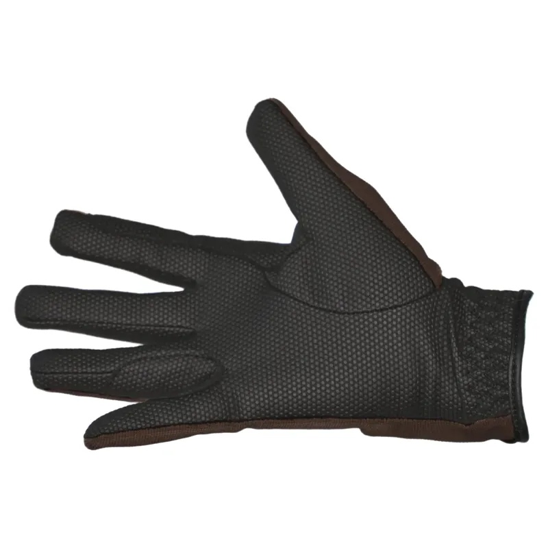 Dever Super Grip Junior Riding Gloves - Brown-2