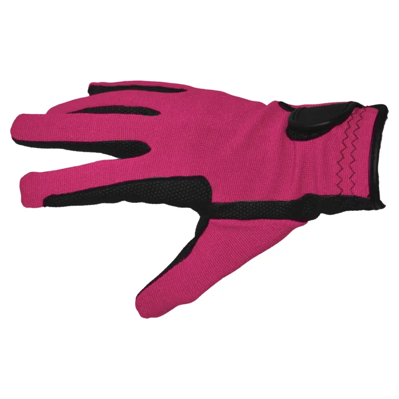 Dever Super Grip Junior Riding Gloves - Dark Pink