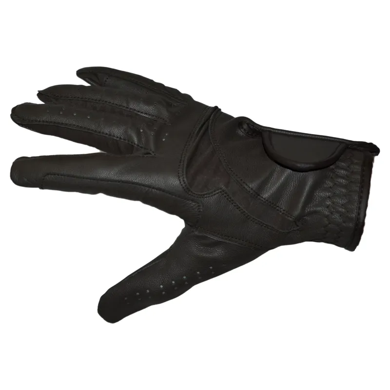 Dever Flex Leather Grip Adult Riding Glove - Brown-2