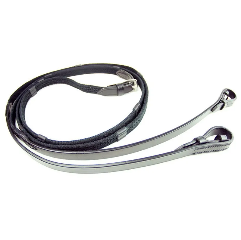 Dever Ascot Webb Continental Reins - Black