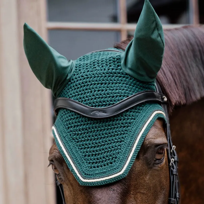 Kentucky Wellington Diamond Rope Soundless Ear Bonnet - Pine Green-1