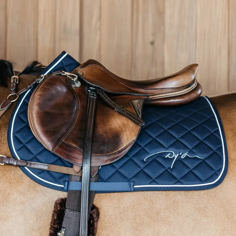 Dy'on Diamond Jumping Saddle Pad - Navy-3