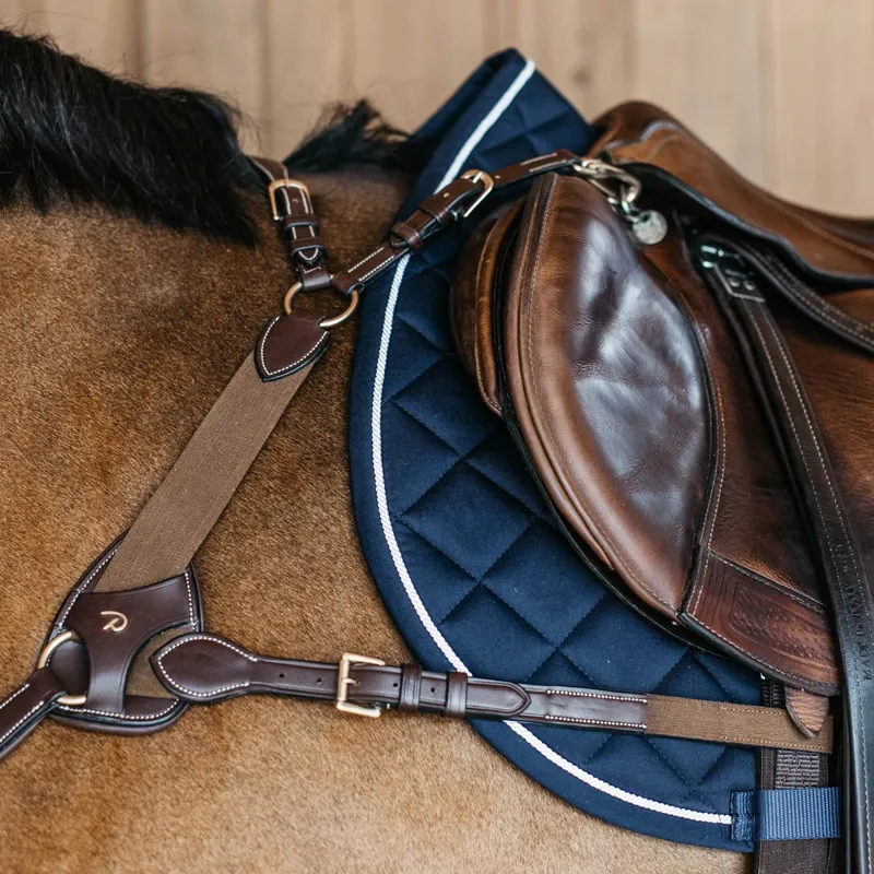 Dy'on Diamond Jumping Saddle Pad - Navy-2