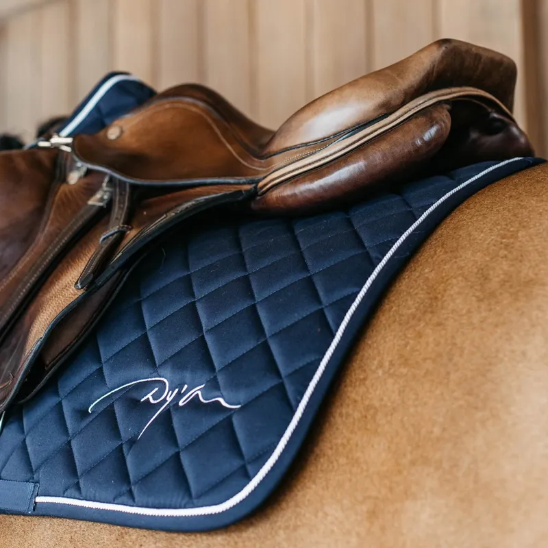 Dy'on Diamond Jumping Saddle Pad - Navy-1