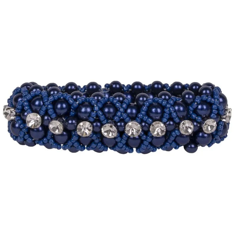 QHP Diamond Scrunchie - Navy
