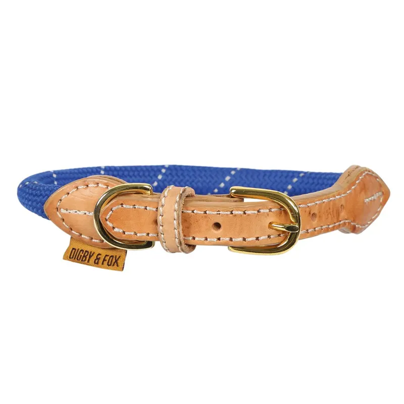 Digby and Fox Reflective Dog Collar - Navy