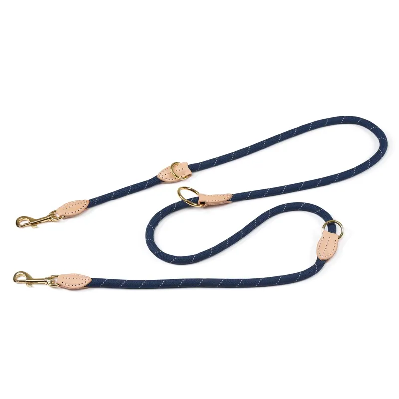 Digby and Fox Reflective Training Leash - Navy