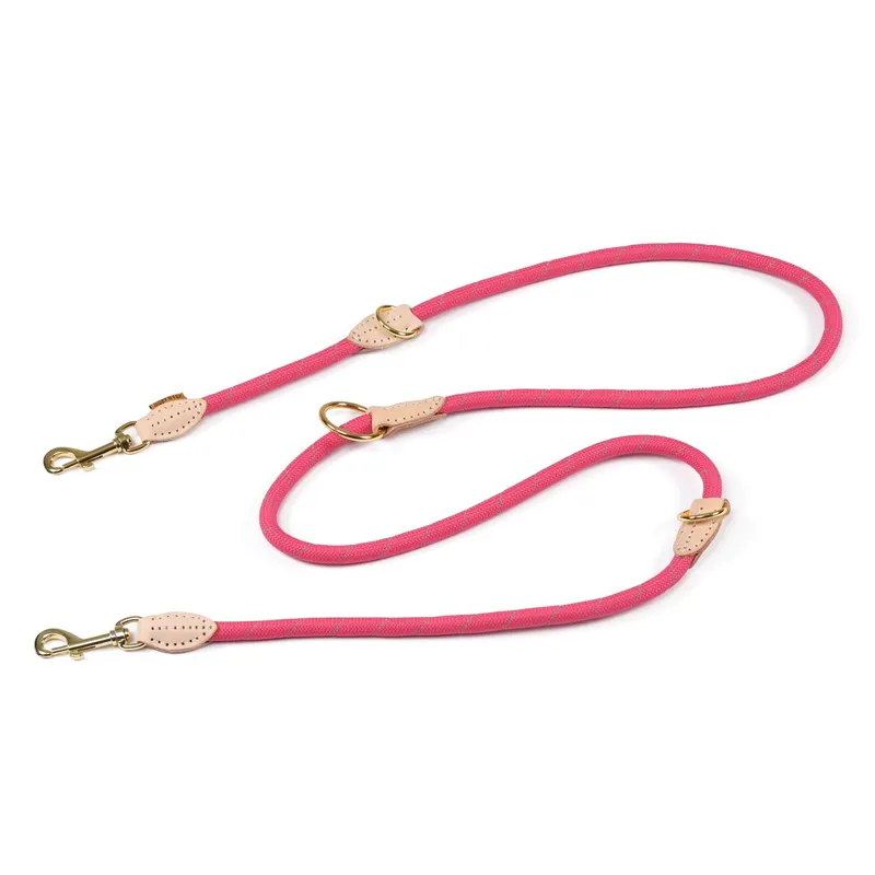 Digby and Fox Reflective Training Leash - Pink