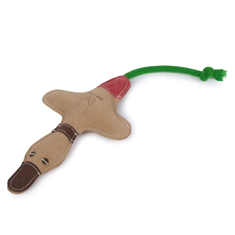 Digby and Fox Leather Dog Toy - Duck-1