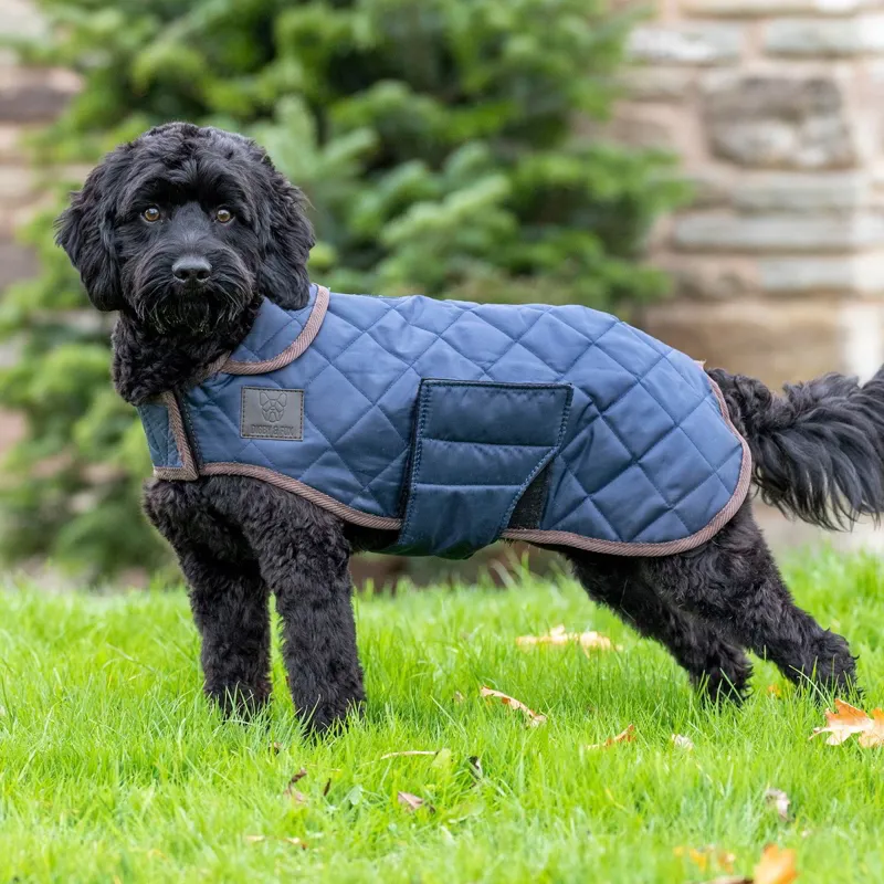 Digby and Fox Heritage Quilted Dog Coat - Indigo