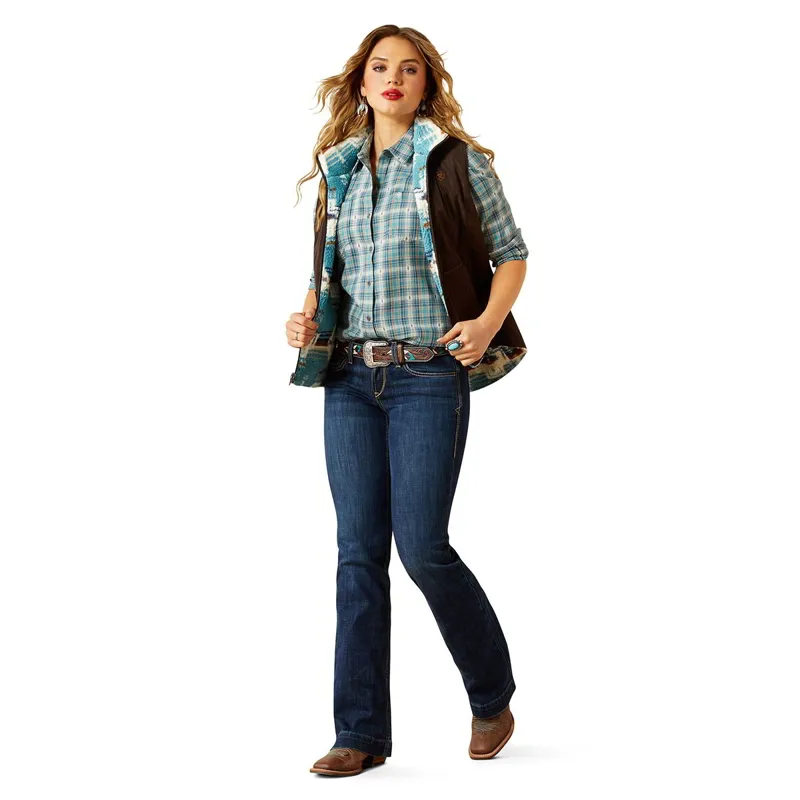 Ariat Dilon 2.0 Womens Reversible Insulated Vest - Mole-7