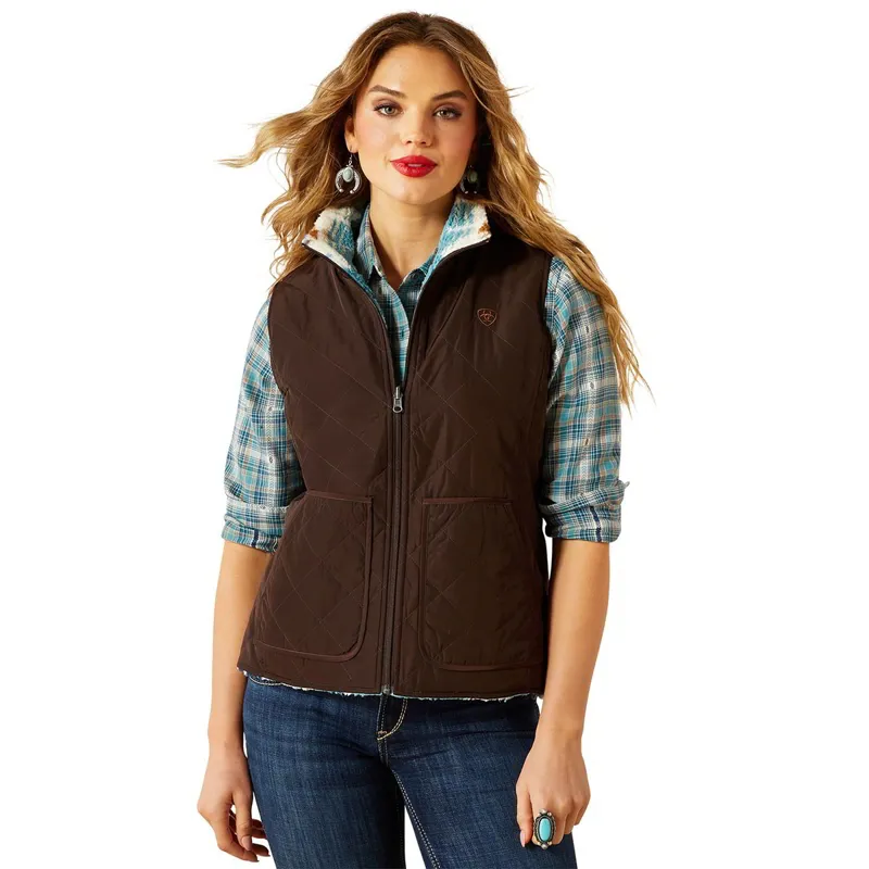 Ariat Dilon 2.0 Womens Reversible Insulated Vest - Mole-3