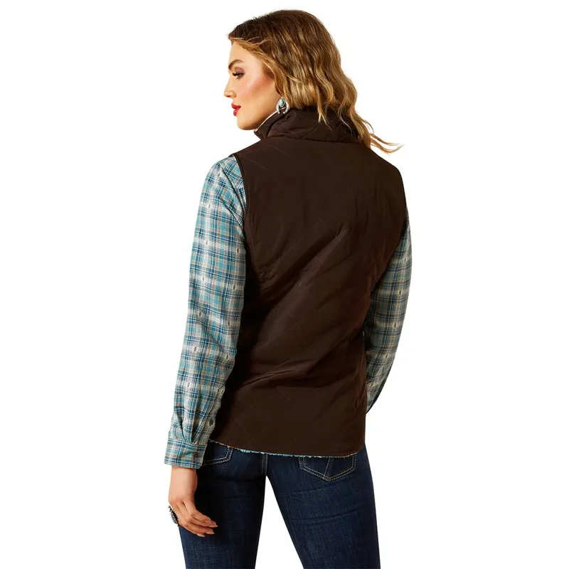 Ariat Dilon 2.0 Womens Reversible Insulated Vest - Mole-4